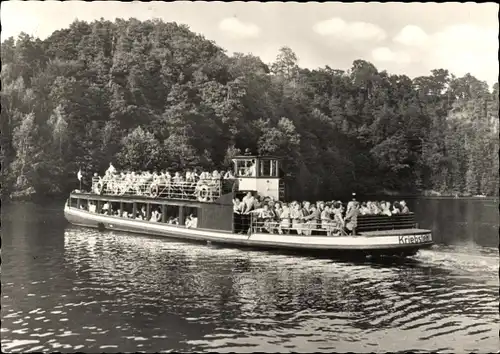 Ak Zschopau-Talsperre Kriebstein, Boot Kriebstein