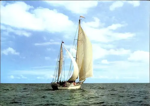 Ak Segelyacht auf der Ostsee