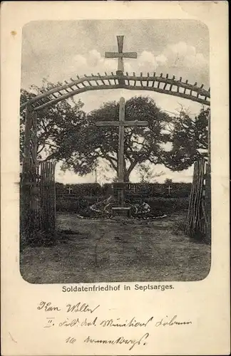 Ak Septsarges Meuse, Soldatenfriedhof