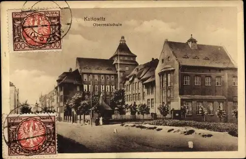 Ak Katowice Kattowitz Oberschlesien, Oberrealschule