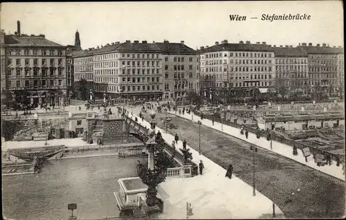 Ak Wien I. Innere Stadt, Stefaniebrücke