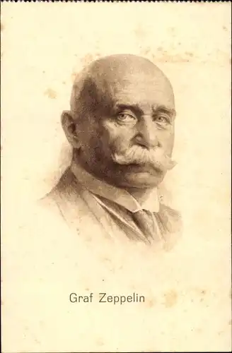 Künstler Ak Ferdinand Graf von Zeppelin, Portrait