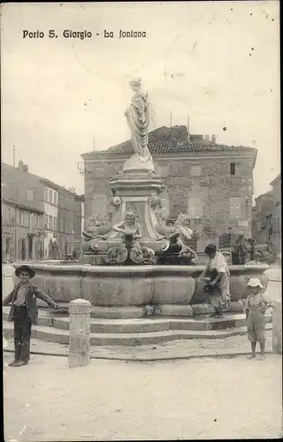 Ak Porto San Giorgio Marche, Brunnen