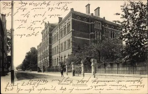 Ak Weimar in Thüringen, Gymnasium