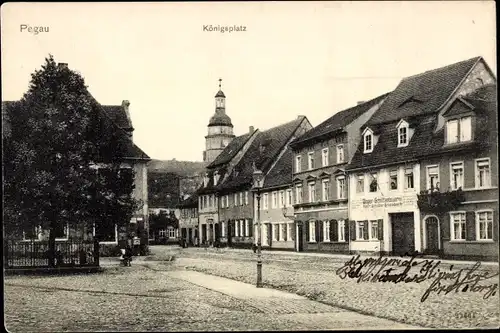 Ak Pegau in Sachsen, Königsplatz