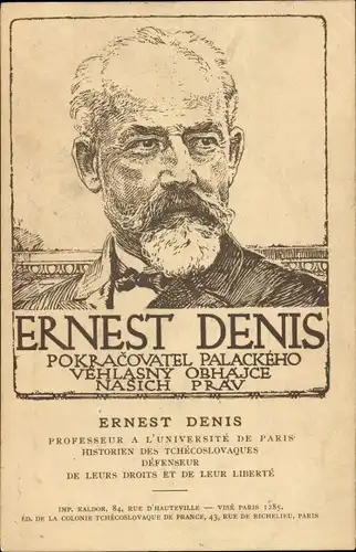 Künstler Ak Ernest Denis, Französischer Historiker, Portrait