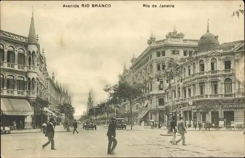 Ak Rio de Janeiro Brasilien, Avenida Rio Branco