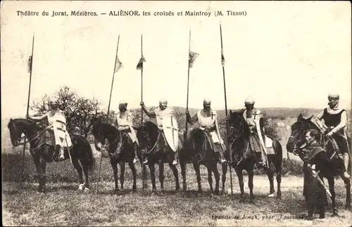 Ak Mézières Kanton Waadt, Theater du Jorat, Alienor, les Croises und Mainfroy