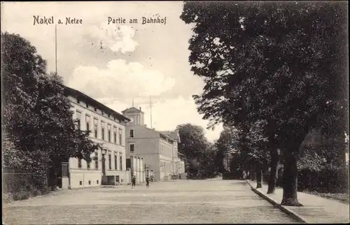 Ak Nakło nad Notecią Nakel Netze Westpreußen, Bahnhof