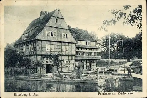 Ak Ratzeburg im Herzogtum Lauenburg, Fährhaus am Küchensee