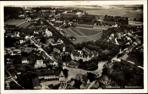 Ak Wermsdorf in Sachsen, Fliegeraufnahme, Hubertusburg