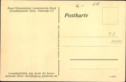 Ak Gera in Thüringen, an der Elster