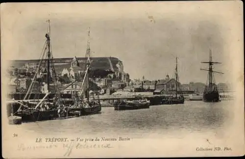 Ak Le Tréport Seine Maritime, Vue prise du Nouveau Bassin