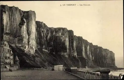 Ak Le Tréport Seine Maritime, Falaises