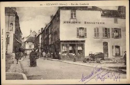 Ak Sézanne Marne, Rue des Lombards