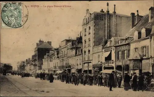 Ak Reims-Marne, Place Drouet-d’Erlon