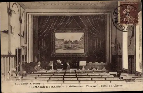 Ak Sermaize les Bains Marne, Thermalbad, Casino-Saal