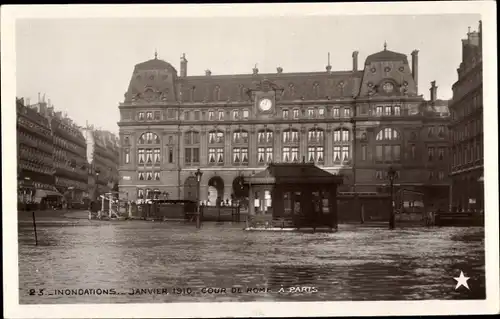 Ak Paris VIII., Überschwemmungen 1910, Hof Rom