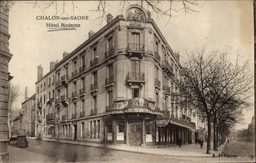 Ak Chalon sur Saône Saône et Loire, Modernes Hotel