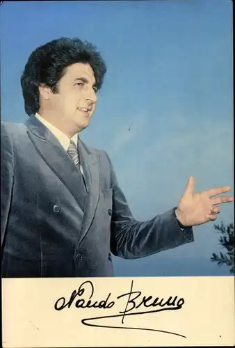 Ak Schauspieler Nando Bruno, Portrait, Autogramm