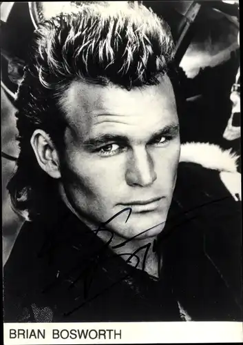 Foto Schauspieler Brian Bosworth, Portrait, Autogramm