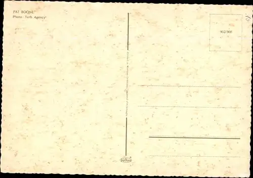 Ak Schauspieler Pat Boone, Portrait, Autogramm
