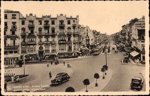 Ak Knokke Heist Heyst Knocke sur Mer Westflandern, Avenue Lippens