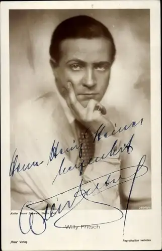 Ak Schauspieler Willy Fritsch, Portrait, Autogramm