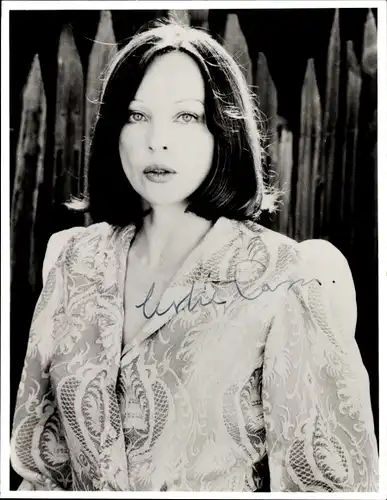 Foto Schauspielerin Leslie Caron, Portrait, Autogramm