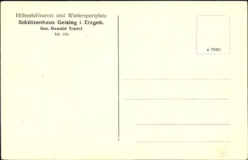 Ak Geising Altenberg im Erzgebirge, Schützenhaus, Winteransicht