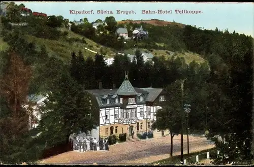 Ak Kipsdorf Altenberg im Erzgebirge, Bahn-Hotel Teilkoppe