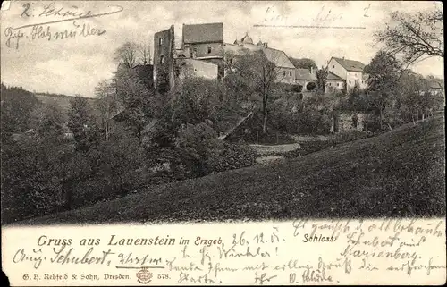 Ak Lauenstein Altenberg im Erzgebirge, Schloss