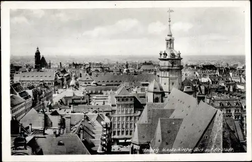 Ak Leipzig in Sachsen, Nikolaikirche, Panorama