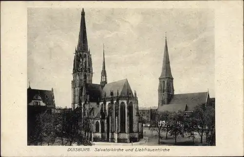 Ak Duisburg im Ruhrgebiet, Salvatorkirche, Liebfrauenkirche