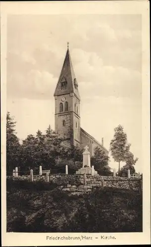 Ak Friedrichsbrunn Thale im Harz, Kirche