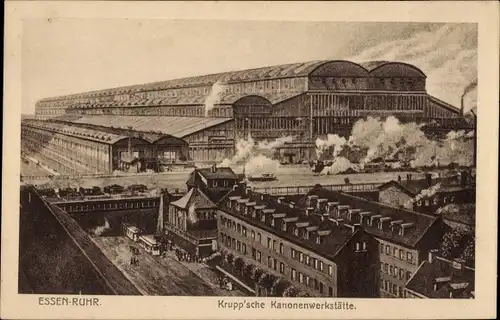 Ak Essen im Ruhrgebiet, Krupp'sche Kanonenwerkstätte