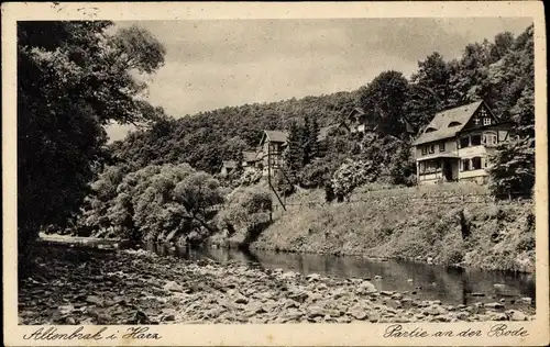 Ak Altenbrak Thale im Harz, An der Bode