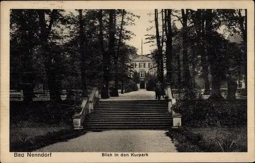 Ak Bad Nenndorf an der Weser, Kurpark