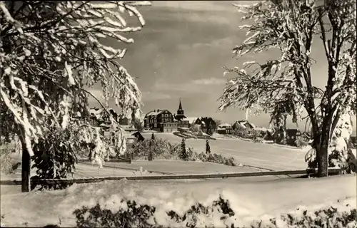 Ak Masserberg in Thüringen, Winteransicht