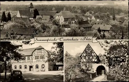 Ak Tautenhain in Thüringen, Panorama, Gasthaus