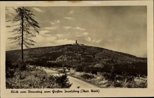 Ak Brotterode in Thüringen, Großer Inselsberg, Blick vom Rennsteig, Berggasthof Stöhr