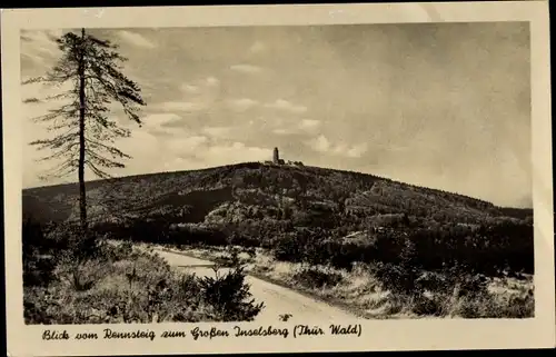 Ak Brotterode in Thüringen, Großer Inselsberg, Blick vom Rennsteig, Berggasthof Stöhr