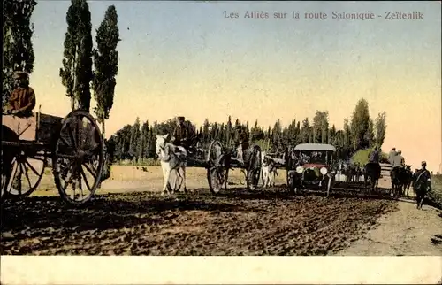 Ak Thessaloniki Saloniki Griechenland, Allies on the Road, Zeitenlik