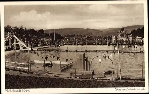 Ak Michelstadt im Odenwald, Schwimmstadion