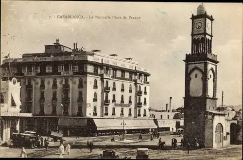 Ak Casablanca Marokko, La Nouvelle Place de France