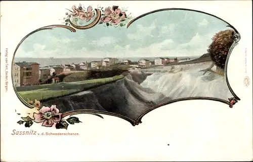 Passepartout Ak Sassnitz auf der Insel Rügen, Schwedenschanze