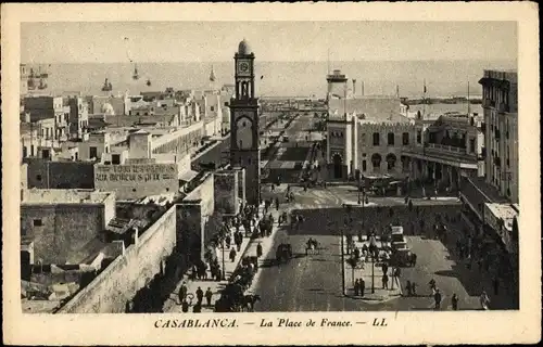 Ak Casablanca, Marokko, Place de France