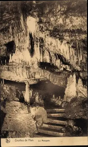 Ak Grotte de Han Han sur Lesse Wallonie Namur, La Mosquee