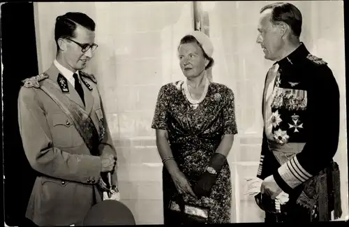 Ak König Baudouin von Belgien, Juliana der Niederlande 1959