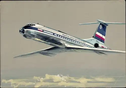 Ak Polskie Linie Lotnicze, LOT, Passagierflugzeug Tupolev Tu 134, Polish Airlines
